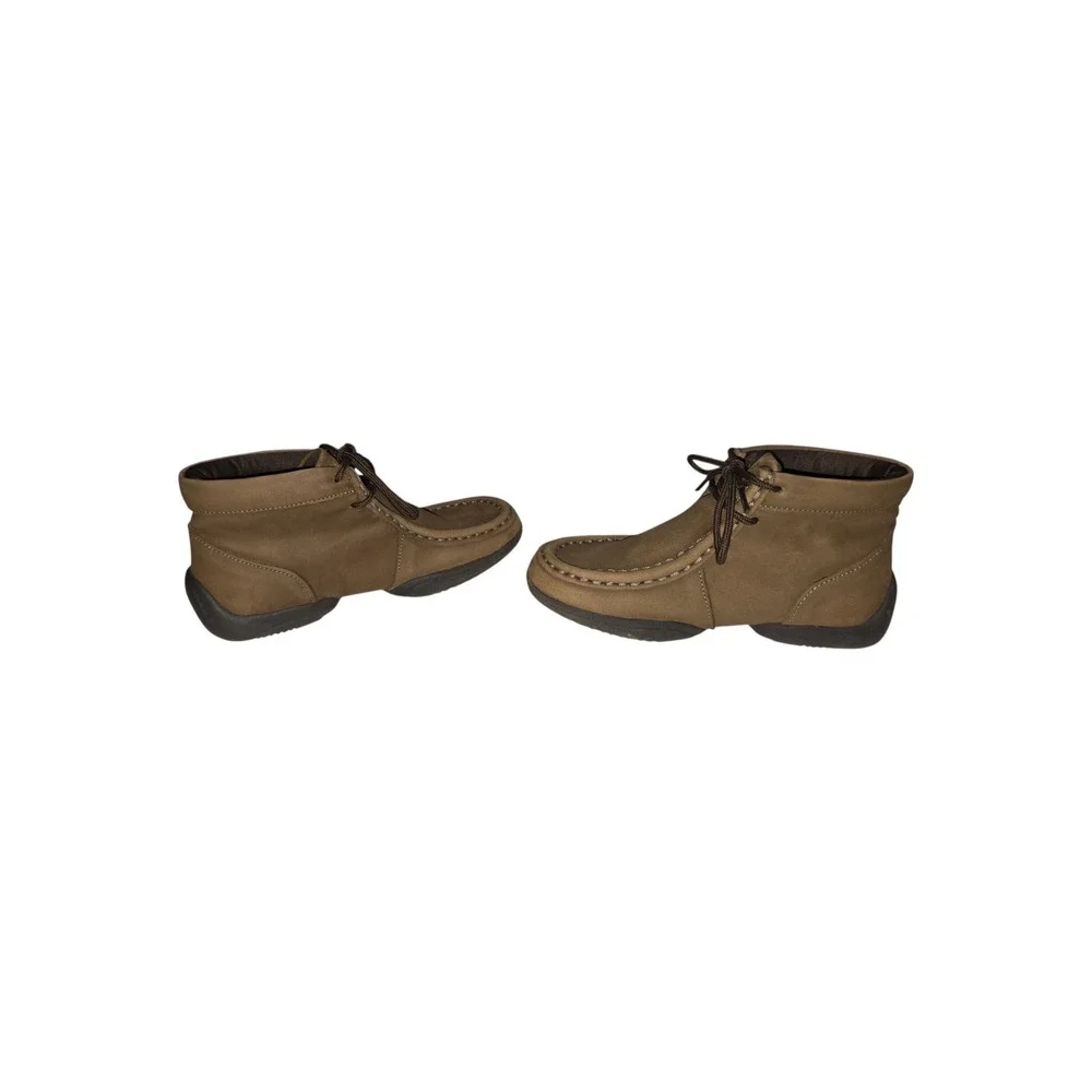 Kenneth Cole Reaction Boots Kids 12 Brown Driving Dawson Chukka Leather Moccasin
